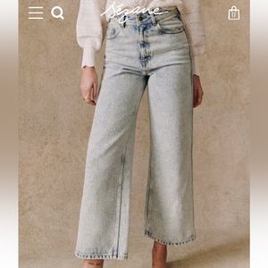 NWT! Sézane Le Crop Edge Blue Jeans Denim - size 6